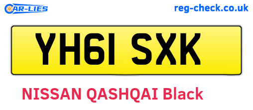 YH61SXK are the vehicle registration plates.