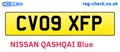 CV09XFP are the vehicle registration plates.