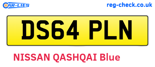 DS64PLN are the vehicle registration plates.