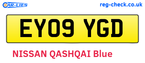 EY09YGD are the vehicle registration plates.