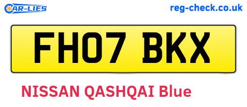 FH07BKX are the vehicle registration plates.