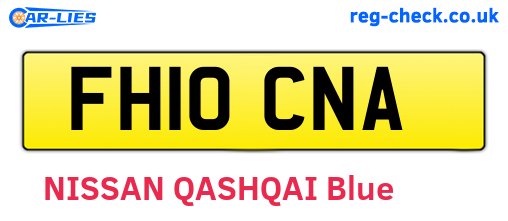 FH10CNA are the vehicle registration plates.