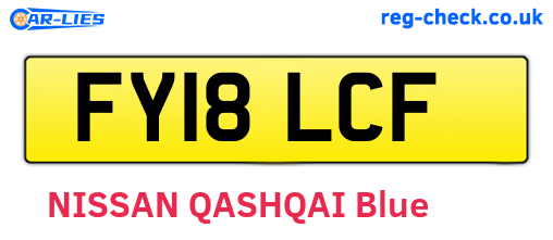 FY18LCF are the vehicle registration plates.
