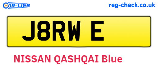 J8RWE are the vehicle registration plates.