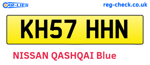KH57HHN are the vehicle registration plates.