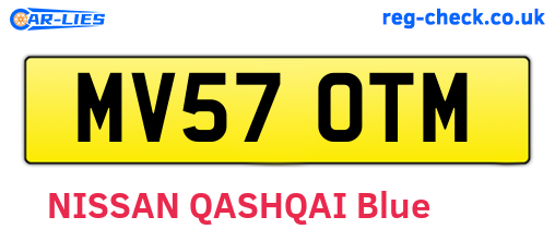 MV57OTM are the vehicle registration plates.