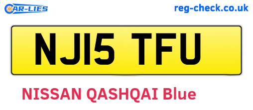 NJ15TFU are the vehicle registration plates.