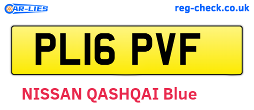 PL16PVF are the vehicle registration plates.