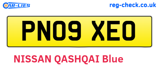 PN09XEO are the vehicle registration plates.