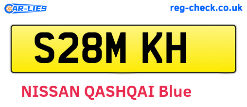 S28MKH are the vehicle registration plates.