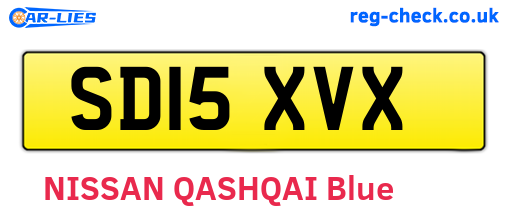 SD15XVX are the vehicle registration plates.