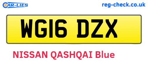 WG16DZX are the vehicle registration plates.