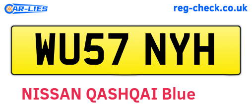 WU57NYH are the vehicle registration plates.
