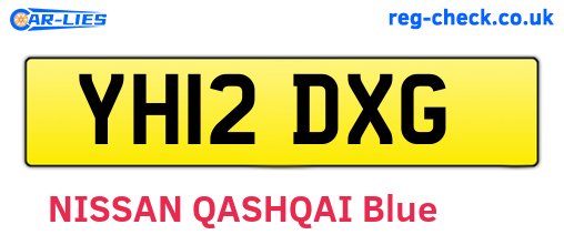 YH12DXG are the vehicle registration plates.