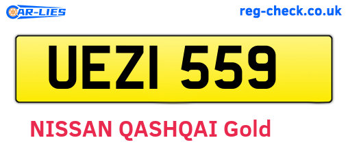 UEZ1559 are the vehicle registration plates.