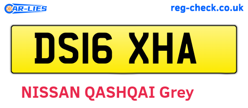 DS16XHA are the vehicle registration plates.