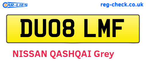 DU08LMF are the vehicle registration plates.