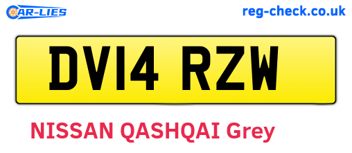 DV14RZW are the vehicle registration plates.