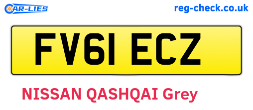 FV61ECZ are the vehicle registration plates.