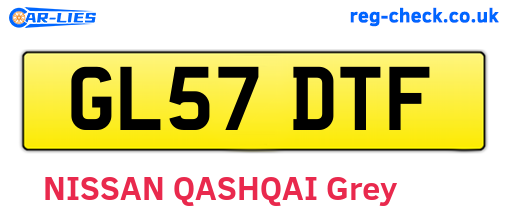 GL57DTF are the vehicle registration plates.