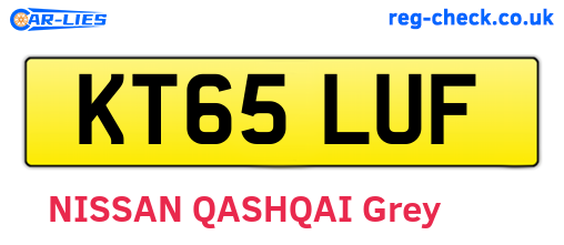 KT65LUF are the vehicle registration plates.