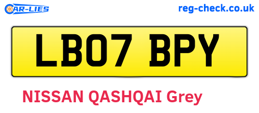 LB07BPY are the vehicle registration plates.