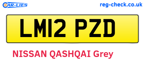 LM12PZD are the vehicle registration plates.