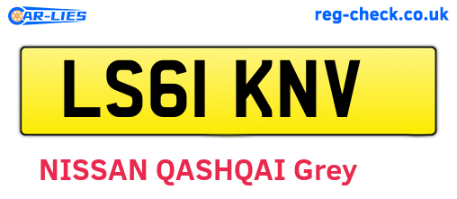 LS61KNV are the vehicle registration plates.