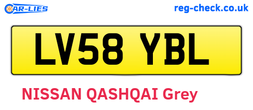 LV58YBL are the vehicle registration plates.