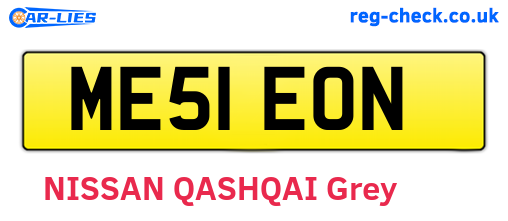 ME51EON are the vehicle registration plates.