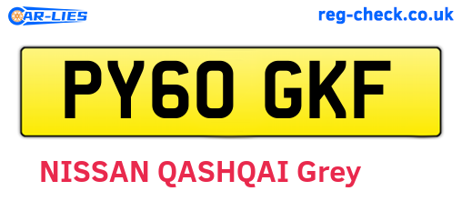 PY60GKF are the vehicle registration plates.