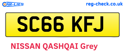 SC66KFJ are the vehicle registration plates.