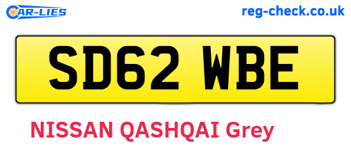 SD62WBE are the vehicle registration plates.