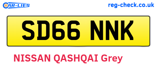 SD66NNK are the vehicle registration plates.