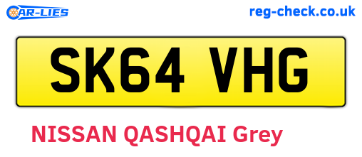 SK64VHG are the vehicle registration plates.