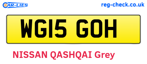 WG15GOH are the vehicle registration plates.