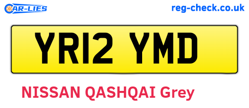 YR12YMD are the vehicle registration plates.