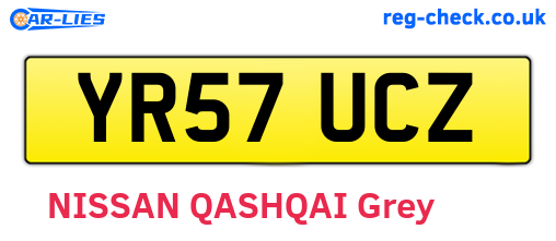 YR57UCZ are the vehicle registration plates.