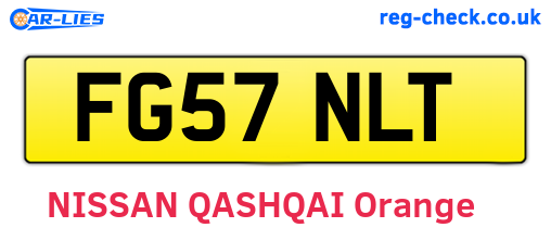FG57NLT are the vehicle registration plates.
