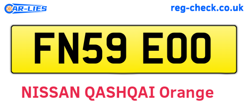 FN59EOO are the vehicle registration plates.