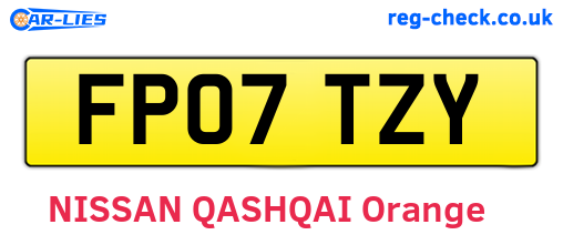 FP07TZY are the vehicle registration plates.