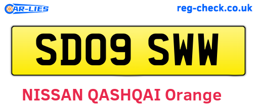 SD09SWW are the vehicle registration plates.