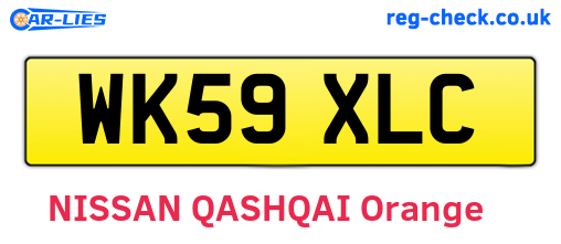 WK59XLC are the vehicle registration plates.
