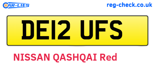 DE12UFS are the vehicle registration plates.