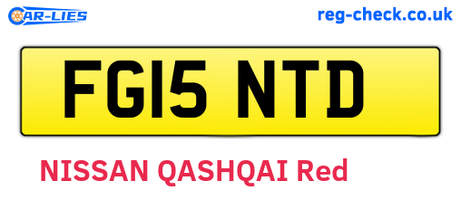 FG15NTD are the vehicle registration plates.