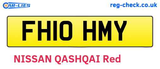 FH10HMY are the vehicle registration plates.