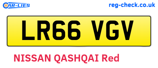 LR66VGV are the vehicle registration plates.