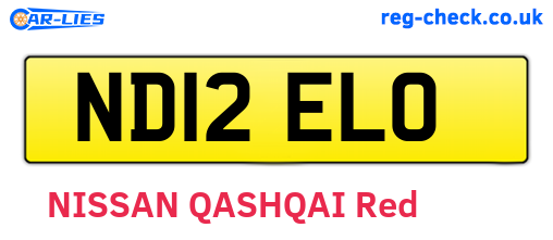 ND12ELO are the vehicle registration plates.