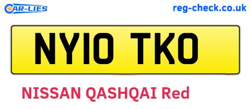 NY10TKO are the vehicle registration plates.