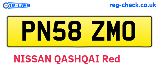 PN58ZMO are the vehicle registration plates.